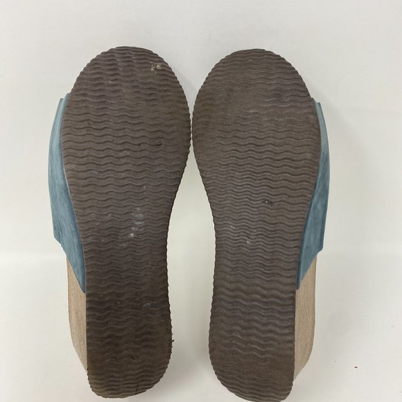 Bio Bio Womens Sandals Leather Wedge Slides Size 8 - Picture 7 of 13